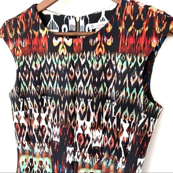 Dressbarn fit & flare dress with crew neck and cap sleeves, midi length - Picture 2 of 12